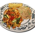 Best 四川鸡 C17. Szechuan Chicken (Dinner Combo) in Dubuque, IA